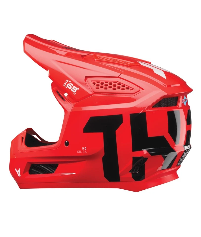Casco completo Thor Fleet juvenil - rojo forja - talla mediana para niños 0111-1684 Foto 2 de 4