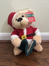 Christmas Animated Story Telling Bear with Light Up Cheeks Moving Mouth Plush