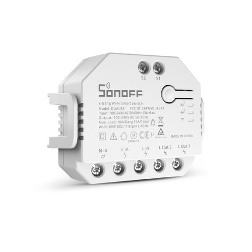 SONOFF DUALR3 2 Gang Wifi Smart Curtain Switch Module Power Metering eWeLink APP - Bild 3 von 16