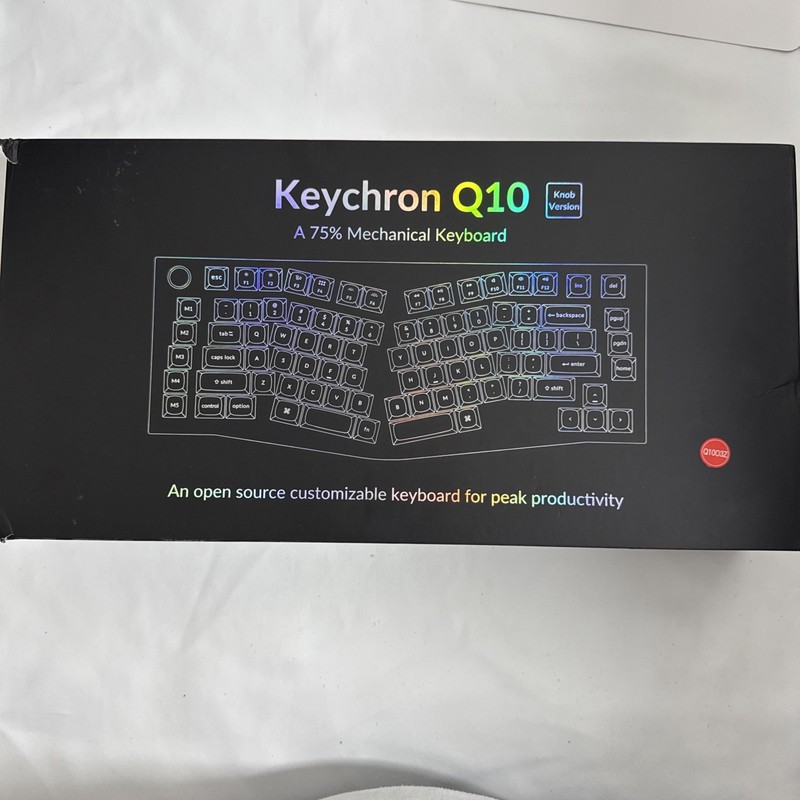 Keychron Q10 ) QMK Custom Mechanical Keyboard Fully Assembled Knob blue