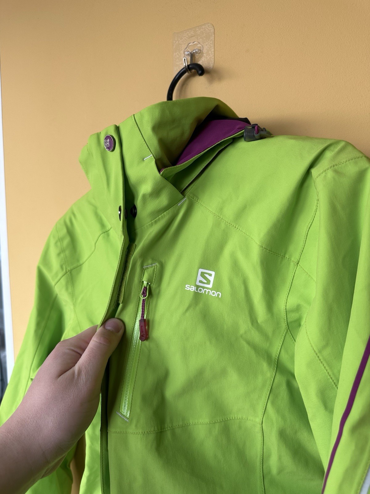 Giacca sci snowboard Salomon Clima Pro taglia L pantaloni M verde outfit donna