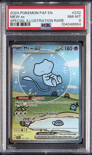 2024 POKEMON PAF EN-PALDEAN FATES SPECIAL ILLUSTRATION RARE #232 MEW EX PSA 8