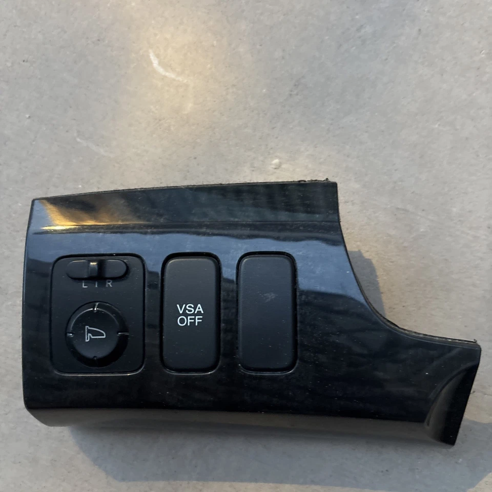 🛞 Interruptor de espejo negro Acura MDX 2007-2012 botón de tracción de grano de madera🛞 Foto 2 de 4