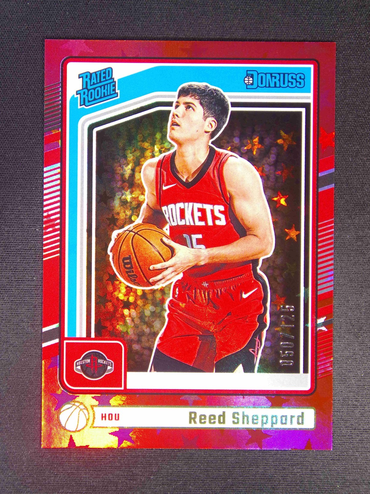 2024-25 Panini Donruss Reed Sheppard #202 RC Rated Rookie Red Stars /125