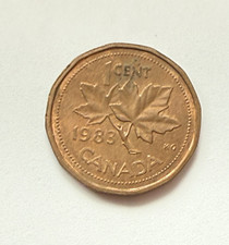 Canada 1983 One 1 Cent Circulated Coin, Queen Elizabeth II