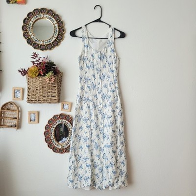 Blu Pepper Floral Sleeveless Button Front Midi Dress- Size S
