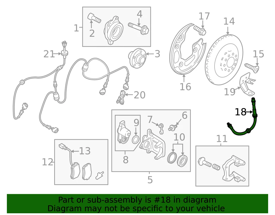 Manguera de freno original Audi 4H0-611-775-B Foto 2 de 2