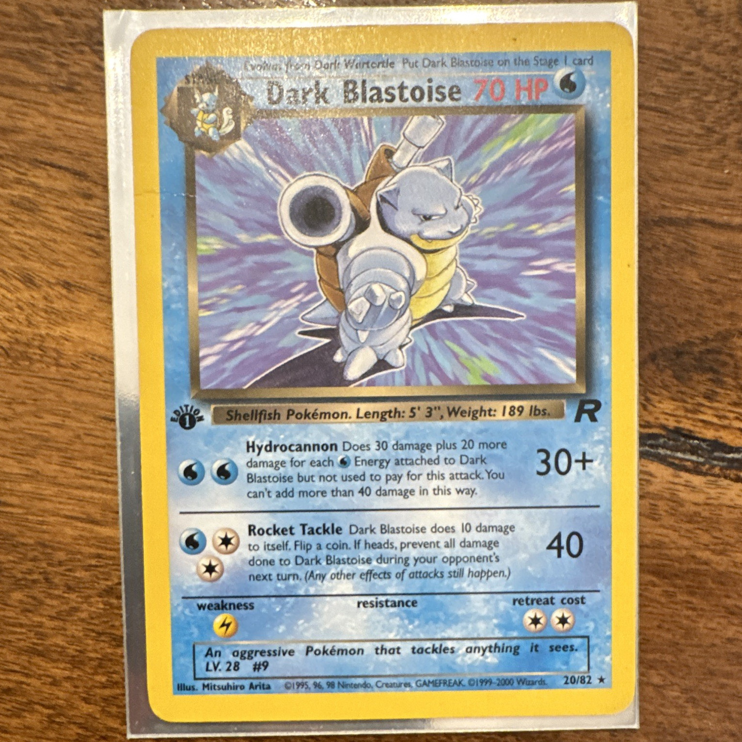 Wizards of the Coast Dark Blastoise 20/82 Team Rocket Holo Unlimited 70 HP