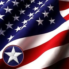 American Flag Made in USA 3x5 Sewn Stripes Embroidered Stars Brass Grommets