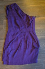 Bcbgeneration One Shoulder Purple Dress Cocktail Evening Sz 10
