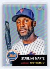 2022 Topps Chrome Platinum #129 Starling Marte Refractor New York Mets