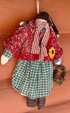 Vintage rustic primitive country Christmas decor Snow Woman