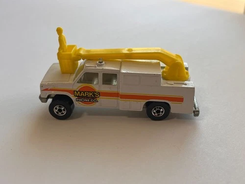 HOT WHEELS WHITE PHONE TRUCK VINTAGE