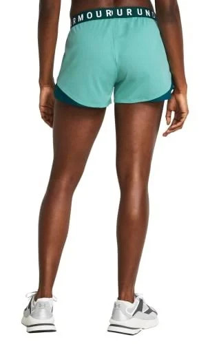 NEW Large Womens Under Armour Play Up Twist Shorts 3.0 AVY Blue Turquoise