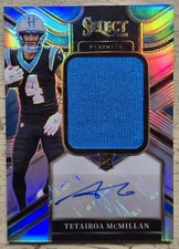 2025 Panini Select - Jumbo Rookie Signature Swatches Tetairoa McMillan #JRS-TMN 