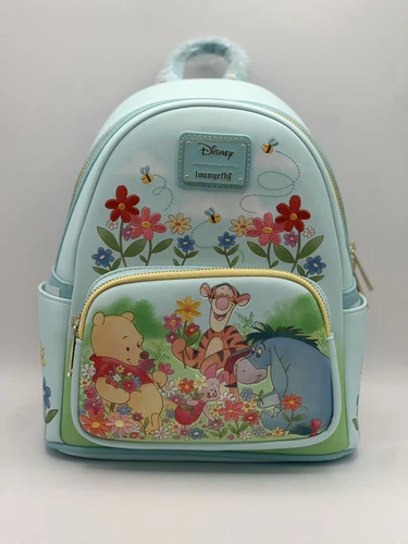 Loungefly Disney Winnie the Pooh Floral Pooh Bear & Friends Mini Backpack. NWT.