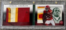 2014 Panini Playbook Jamaal Charles Game Used Booklet DIRTY Green Patch 1/1