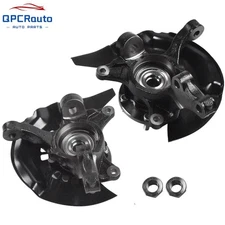 Pair Front Steering Knuckles+Wheel Hub Bearings fit Toyota Camry 2004-2006 2.4L