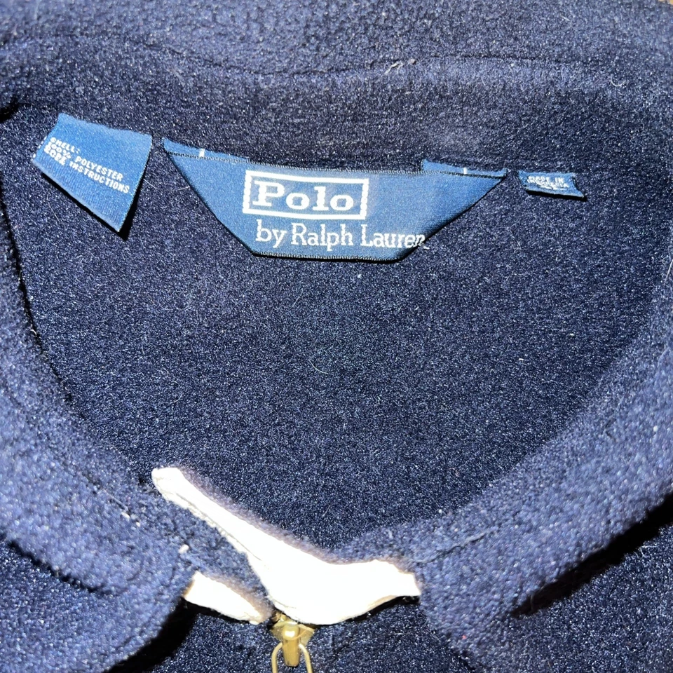 Chaqueta Polo Ralph Lauren Vintage Tela Polar Años 90 Hecha en EE. UU. Talla XL ¡Impresionante! Foto 3 de 4