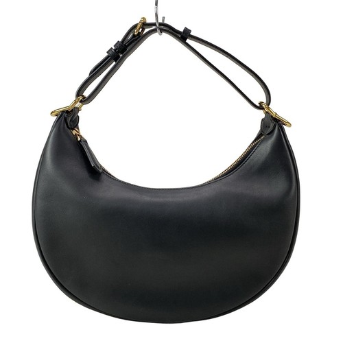 Auth FENDI Fendigraphy Small 8BR798-A5DY Black Leather - Shoulder Bag