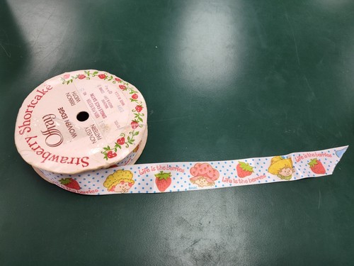 Strawberry Shortcake Fabric Ribbon  Vintage 1980s Offray Crafting New Old Stock! - Picture 1 of 6