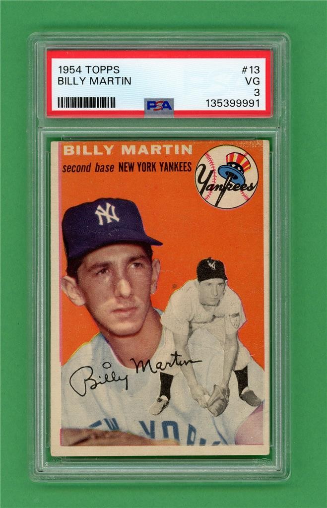 1954 Topps #13 Billy Martin ** PSA VG 3 * New York Yankees vintage baseball card