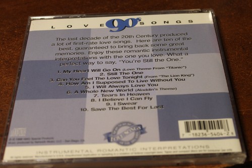 LOVE 90'S SONGS INSTRUMENTAL ROMANTIC INTERPRETATIONS CD - Picture 2 of 3