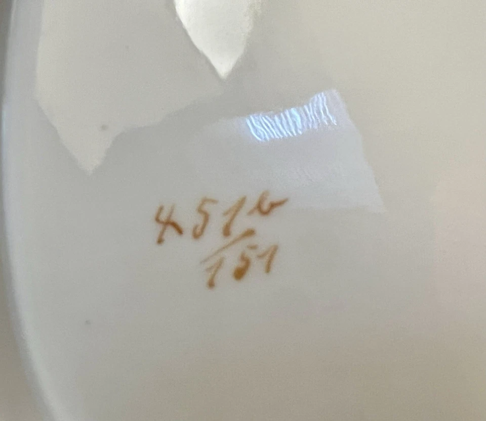 19 世纪 70 年代手绘古董扇贝大号中国菜碗 150 岁 — 第 4/4 张图片