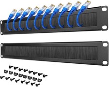 1U Rack Mount Cable Management Panel with Brush,Rack Brush Panel for 19 inch ...