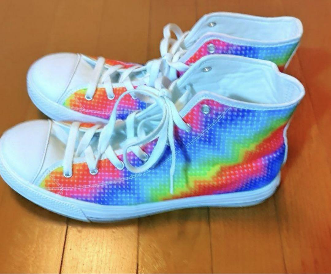 Zapatillas de Corte Alto Arco Iris, Talla 8.0 EE. UU. (27 cm), Zapatos Informales Sin Marca