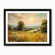 Printable Wall Art, Vintage Landsca Framed Wall Art Poster Canvas Print Picture