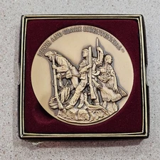 2003 Lewis And Clark Bicentennial Elk 3" Bronze Medallion & Box Medallic Art Co