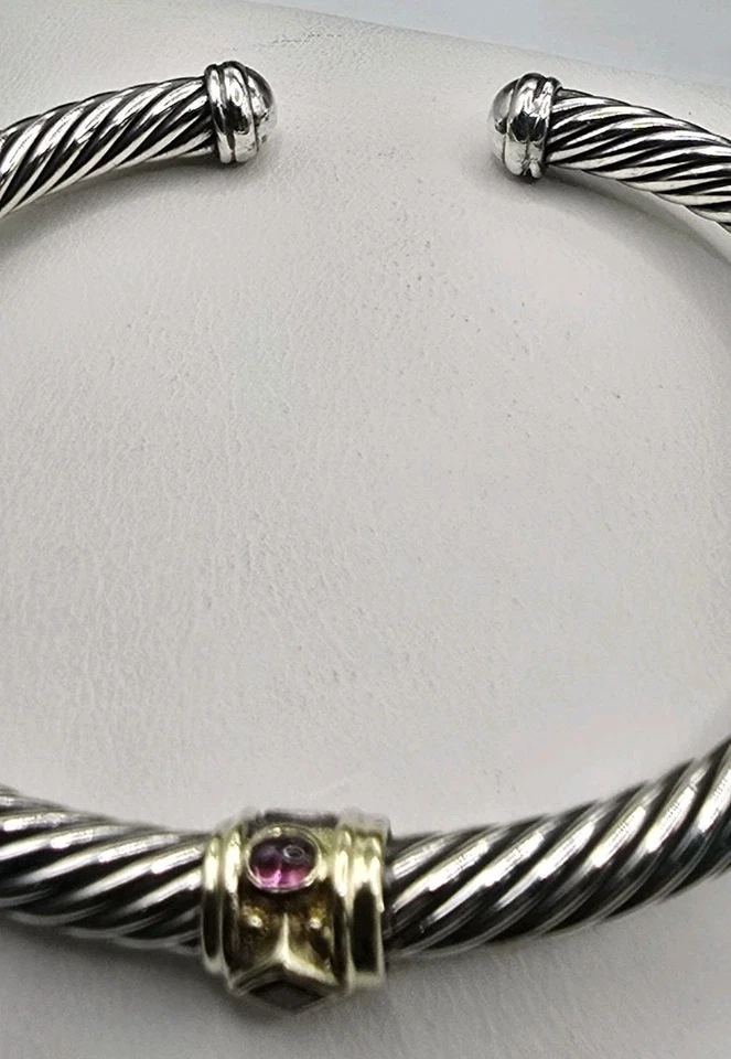 Pulsera Renacimiento David Yurman con Turmalina Rosa, Granate Rodolita y 14k Foto 4 de 4