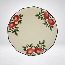 Villeroy Boch Mettlach Tomato Octagon Platter 12.25in Vintage Germany Serving