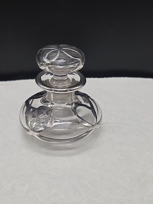 ANTIQUE ALVIN ART NOUVEAU 999 FINE SILVER PERFUME Scent BOTTLE Matching #'s 949