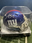 PLAXICO BURRESS AUTOGRAPHED MINI HELMET GIANTS COA PRIME TIME