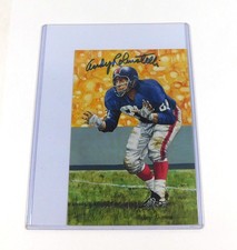 Andy Robustelli Signed 1993 Pro Football Hall of Fame 4x6 Card /5000 Giants Auto