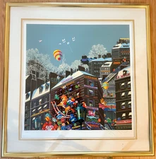 Hiro Yamagata “TOYS” 1985 Serigraph PARIS Ltd Ed 91/295 COA Signed 24 x 26
