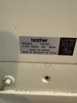 Brother VX707 Sewing Machine with Cord and Pedal As Is Parts only