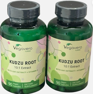 Kudzu Root  with Oat Extract + Vitamin C 90 Vegan Capsules EACH 2PK  11/27