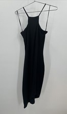 Express Womens Size S Spaghetti Strap Stretch Black Dress Knee Length Casual