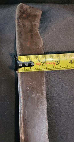 Vtg Antique Handmade Wood Handle Machete Knife 21" Total Length. 14.5" Blade - Picture 14 of 16