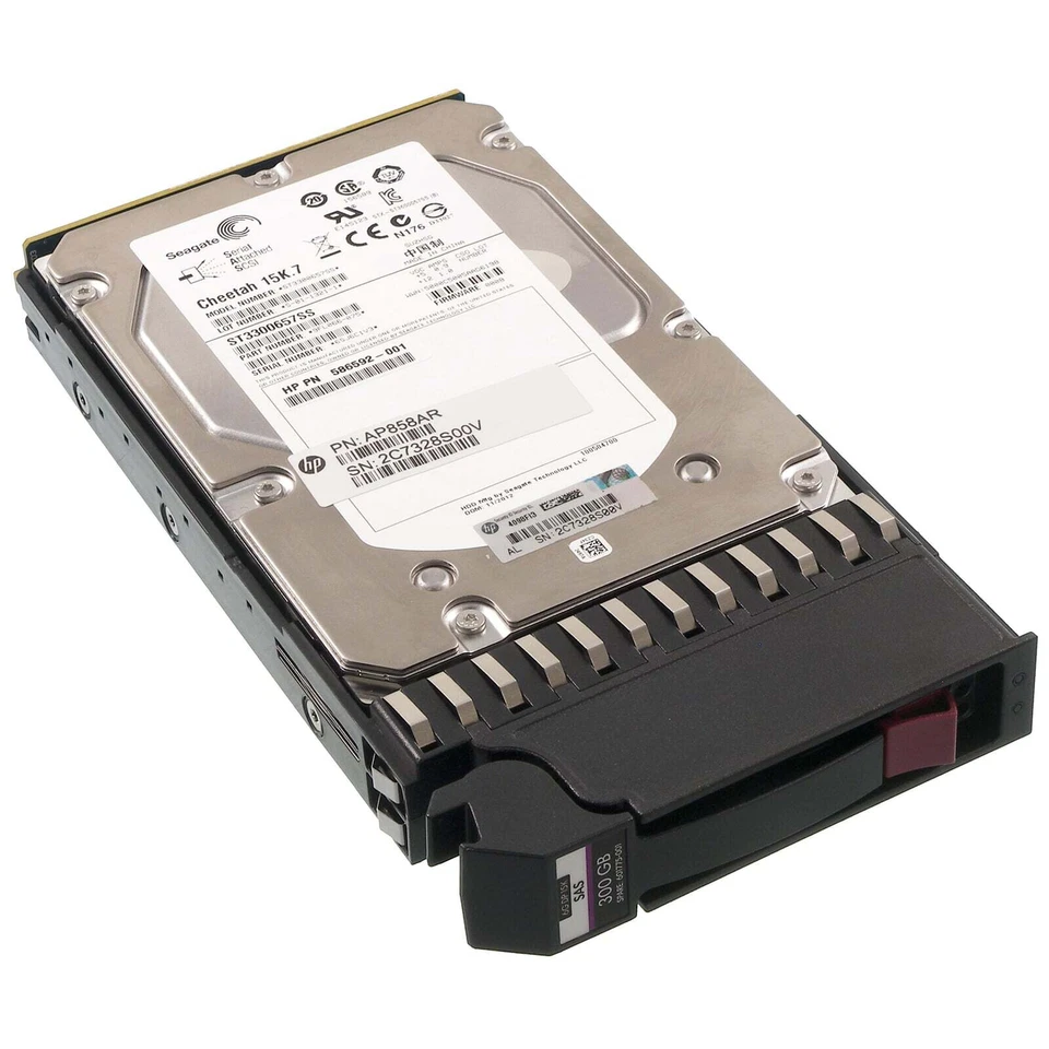 HP SAS Festplatte 300GB 15k SAS DP LFF P2000 AP858A RENEW