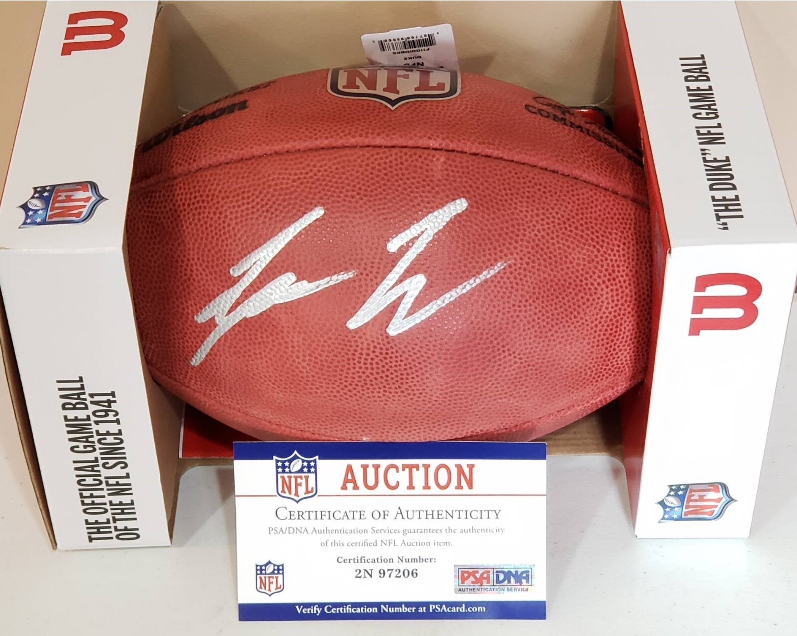Tyree Wilson Las Vegas Raiders NFL Original Autographed Football w COA