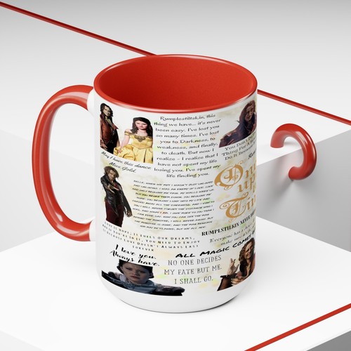 Once Upon a Time Quotes Gift Love Rumple and Belle Two Tone Coffee Mugs 15oz - 第 11/26 張圖片