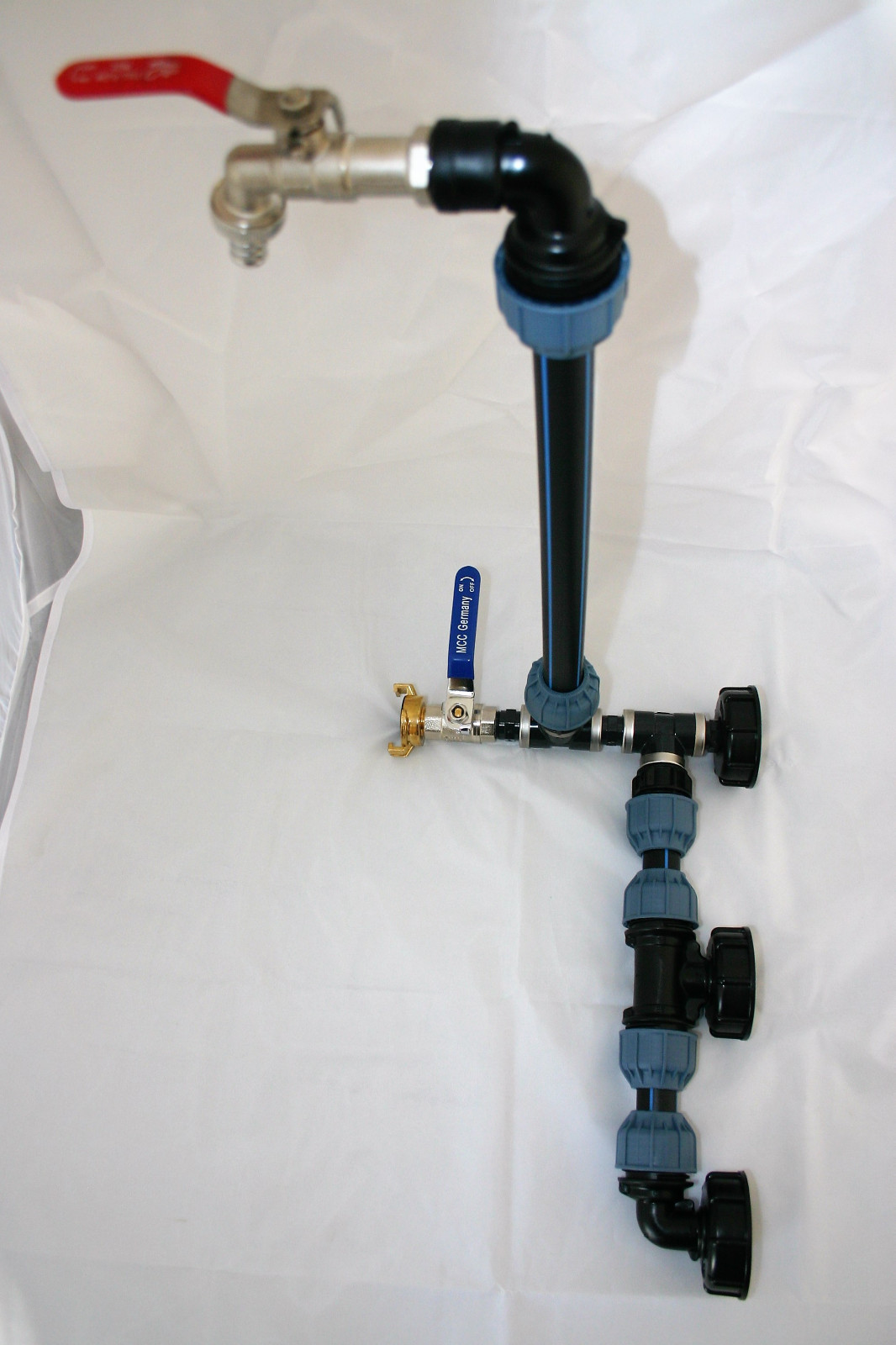 IBC S60x6 Verbindungset für 2 2 2 Wassertanks incl. Schwanenhals 65c03c IBC S60x6 Verbindungset für 2 2 2 Wassertanks incl. Schwanenhals 65c03c