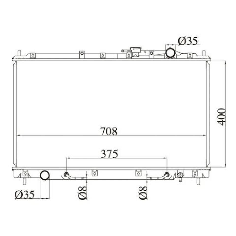 Front Radiator Fit for Mitsubishi Magna TE TF TH TJ TL TW Verada KE KW AT MT - image 2 of 4