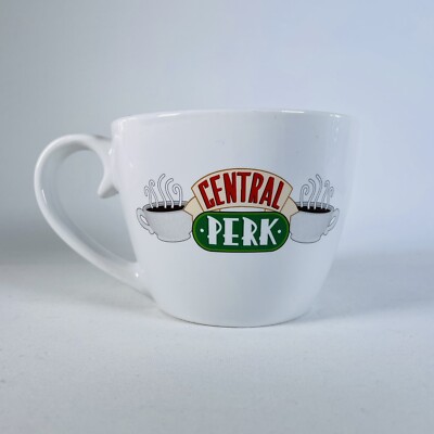 Friends Central Perk Coffee Mug White & Green NBC TV Show Tea Soup Hot Cocoa