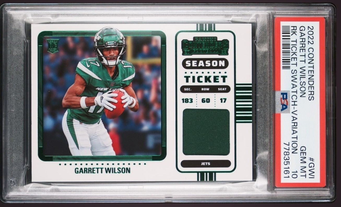 Garrett Wilson Panini Contenders Rookie Ticket Swatches #GWI Variation