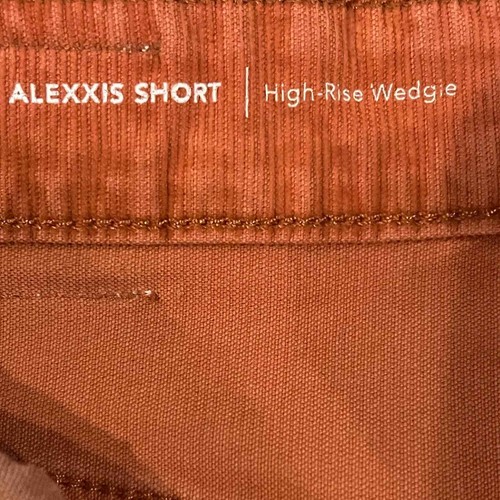 ADRIANO GOLDSCHMIED ALEXXIS HIGH-RISE CORDUROY SHORTS ORANGE NWT WOMEN'S 26 28 - Picture 13 of 18